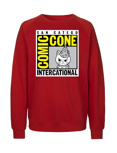 Comic Cone - Comic Con, Cat, Cats - Fairtrade Sweatshirt