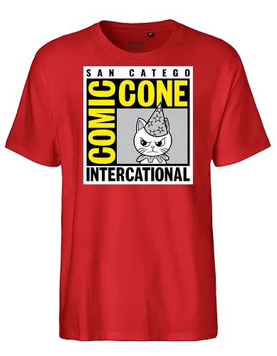 Comic Cone - Comic Con, Cat, Cats - Fairtrade T-Shirt