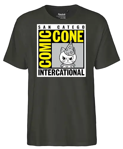 Comic Cone - Comic Con, Cat, Cats - Fairtrade T-Shirt