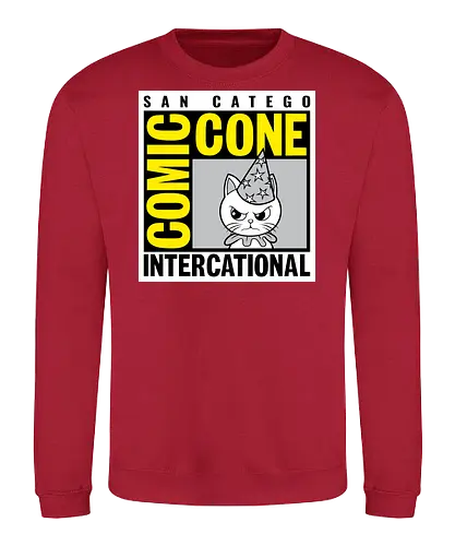 Comic Cone - Comic Con, Cat, Cats - Sweatshirt