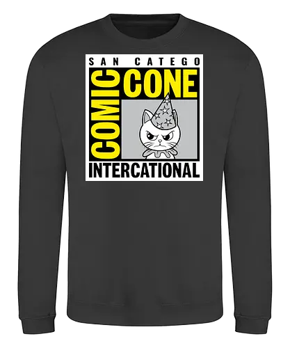 Comic Cone - Comic Con, Cat, Cats - Sweatshirt