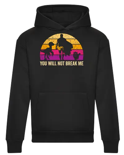 You will not break me vintage - dungeon crawler carl, cat, novel, books, retro, vintage, princess donut, fantasy - Heavyweight Hoodie