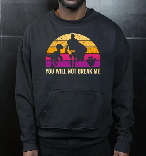 You will not break me vintage - dungeon crawler carl, cat, novel, books, retro, vintage, princess donut, fantasy - Cropped Sweatshirt