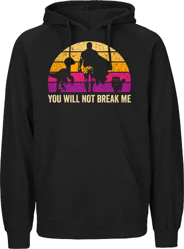 You will not break me vintage - dungeon crawler carl, cat, novel, books, retro, vintage, princess donut, fantasy - Fairtrade Hoodie