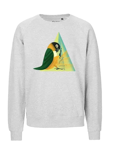 Stampfender Caique - Papagei, Parrot, Animal Humor, Tiere und Humor, Birb, Papageienfan, Caique, Grünzügelpapagei - Fairtrade Sweatshirt