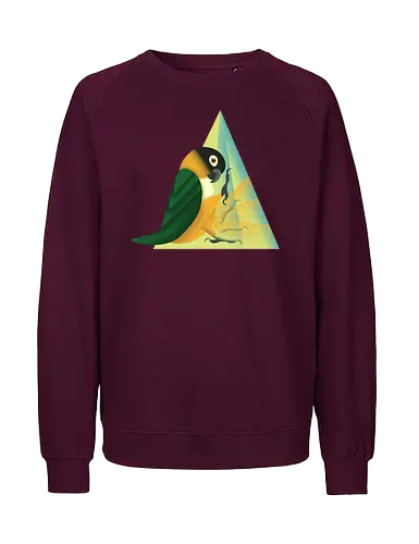 Stampfender Caique - Papagei, Parrot, Animal Humor, Tiere und Humor, Birb, Papageienfan, Caique, Grünzügelpapagei - Fairtrade Sweatshirt
