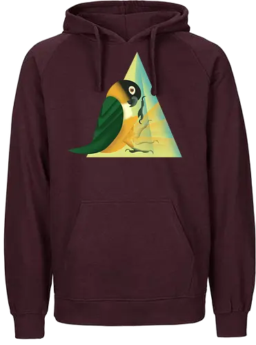 Stampfender Caique - Papagei, Parrot, Animal Humor, Tiere und Humor, Birb, Papageienfan, Caique, Grünzügelpapagei - Fairtrade Hoodie