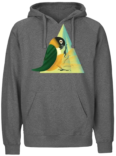 Stampfender Caique - Papagei, Parrot, Animal Humor, Tiere und Humor, Birb, Papageienfan, Caique, Grünzügelpapagei - Fairtrade Hoodie