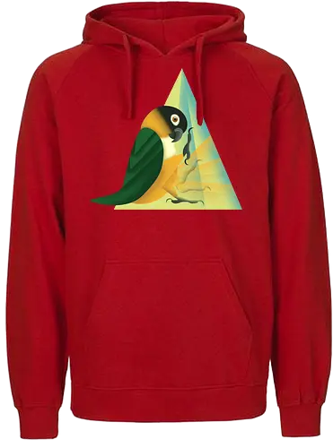 Stampfender Caique - Papagei, Parrot, Animal Humor, Tiere und Humor, Birb, Papageienfan, Caique, Grünzügelpapagei - Fairtrade Hoodie