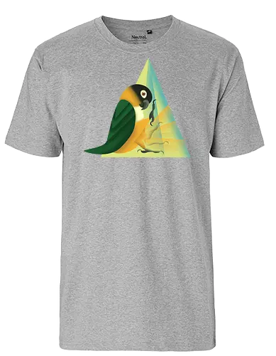 Stampfender Caique - Papagei, Parrot, Animal Humor, Tiere und Humor, Birb, Papageienfan, Caique, Grünzügelpapagei - Fairtrade T-Shirt