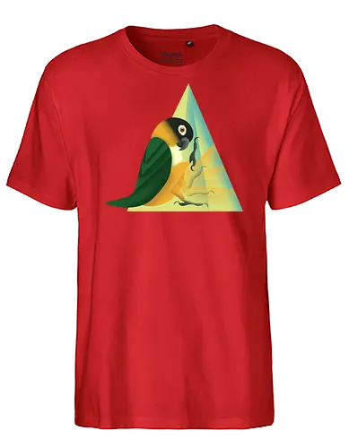 Stampfender Caique - Papagei, Parrot, Animal Humor, Tiere und Humor, Birb, Papageienfan, Caique, Grünzügelpapagei - Fairtrade T-Shirt