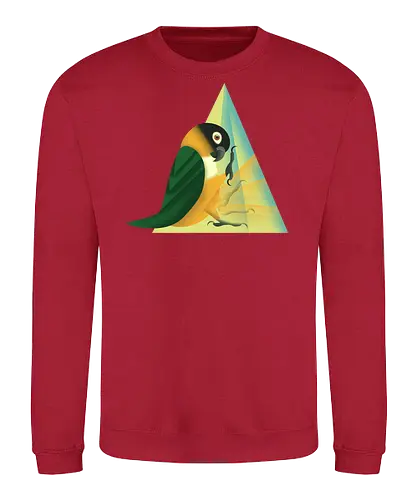 Stampfender Caique - Papagei, Parrot, Animal Humor, Tiere und Humor, Birb, Papageienfan, Caique, Grünzügelpapagei - Sweatshirt