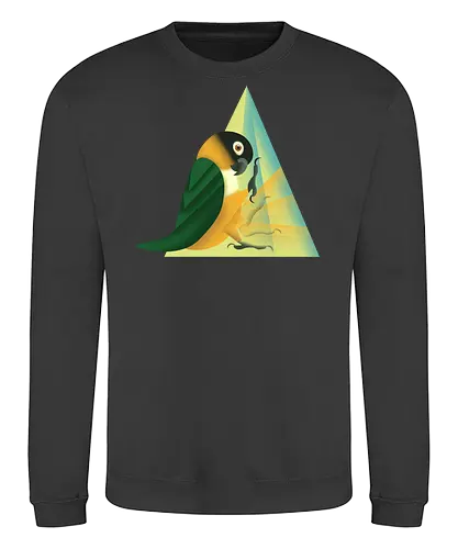 Stampfender Caique - Papagei, Parrot, Animal Humor, Tiere und Humor, Birb, Papageienfan, Caique, Grünzügelpapagei - Sweatshirt
