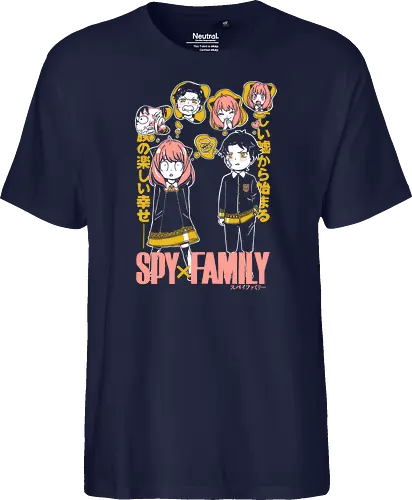 Anya And Damian Academy - anya damian, anya forger, damian desmond, spy x family, eden academy, anime duo, manga art, cute anime - Fairtrade T-Shirt