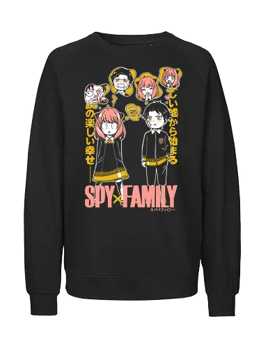 Anya And Damian Academy - anya damian, anya forger, damian desmond, spy x family, eden academy, anime duo, manga art, cute anime - Fairtrade Sweatshirt
