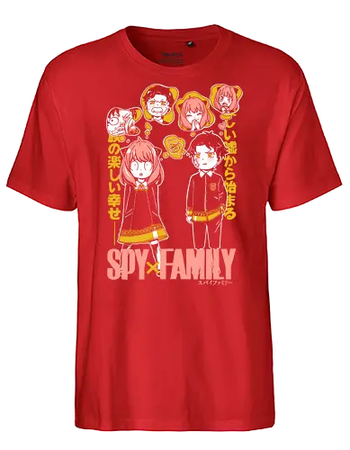 Anya And Damian Academy - anya damian, anya forger, damian desmond, spy x family, eden academy, anime duo, manga art, cute anime - Fairtrade T-Shirt