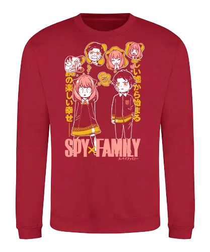 Anya And Damian Academy - anya damian, anya forger, damian desmond, spy x family, eden academy, anime duo, manga art, cute anime - Sweatshirt