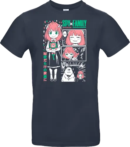 Anya Cute Portrait - anime portrait, kawaii anime, manga character, anime artwork, cute design, telepath girl, anya, forger - Standard T-Shirt