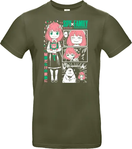Anya Cute Portrait - anime portrait, kawaii anime, manga character, anime artwork, cute design, telepath girl, anya, forger - Standard T-Shirt