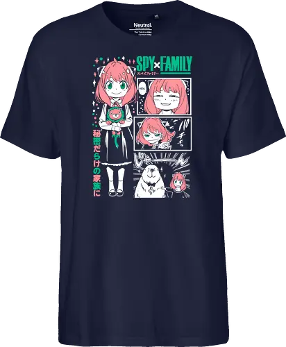 Anya Cute Portrait - anime portrait, kawaii anime, manga character, anime artwork, cute design, telepath girl, anya, forger - Fairtrade T-Shirt