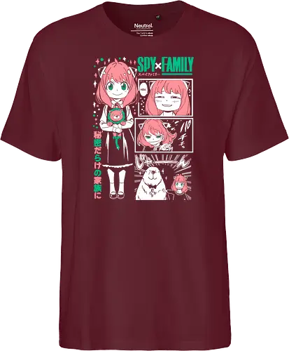 Anya Cute Portrait - anime portrait, kawaii anime, manga character, anime artwork, cute design, telepath girl, anya, forger - Fairtrade T-Shirt