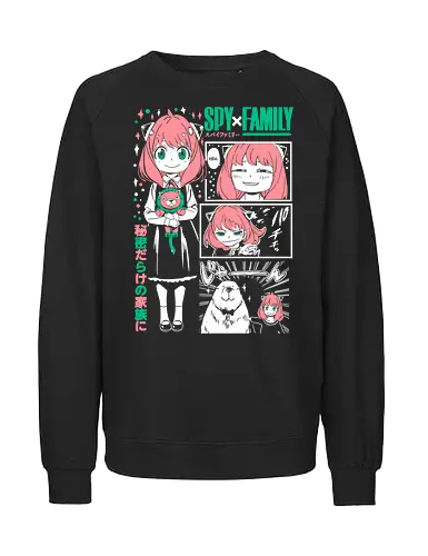 Anya Cute Portrait - anime portrait, kawaii anime, manga character, anime artwork, cute design, telepath girl, anya, forger - Fairtrade Sweatshirt