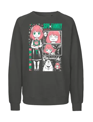 Anya Cute Portrait - anime portrait, kawaii anime, manga character, anime artwork, cute design, telepath girl, anya, forger - Fairtrade Sweatshirt