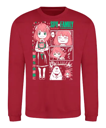 Anya Cute Portrait - anime portrait, kawaii anime, manga character, anime artwork, cute design, telepath girl, anya, forger - Sweatshirt