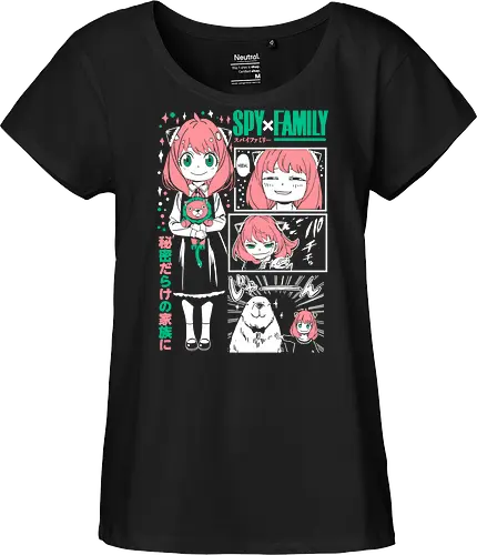 Anya Cute Portrait - anime portrait, kawaii anime, manga character, anime artwork, cute design, telepath girl, anya, forger - Fairtrade Girl Shirt