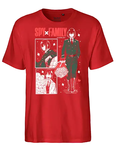 Yuri Briar - loid forger, yor forger, anya forger, black and white, manga style, anime trio, forger family, spy family sketch, Yuri Briar - Fairtrade T-Shirt