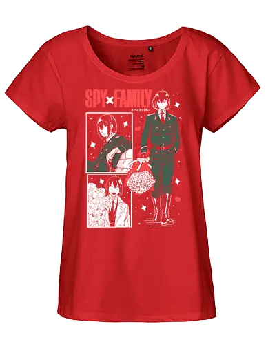Yuri Briar - loid forger, yor forger, anya forger, black and white, manga style, anime trio, forger family, spy family sketch, Yuri Briar - Fairtrade Girl Shirt