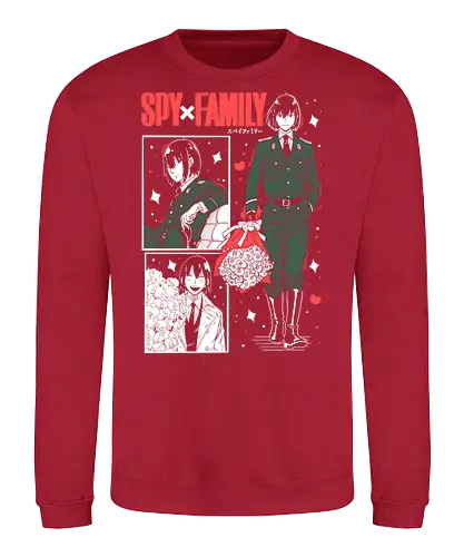 Yuri Briar - loid forger, yor forger, anya forger, black and white, manga style, anime trio, forger family, spy family sketch, Yuri Briar - Sweatshirt