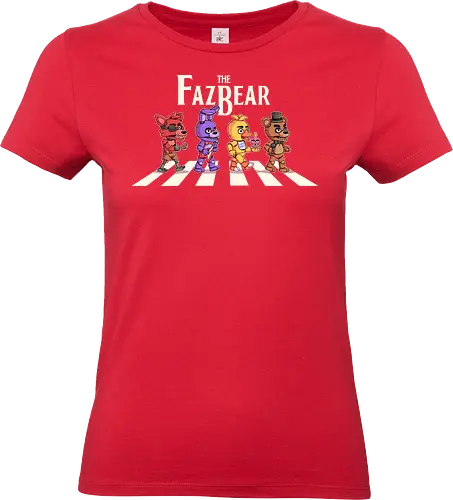 The Fazbear - fnaf, Five Nights at Freddys, Freddy, animatronic, chica, games, horror, movie, cute, abbey road, foxy - Standard T-Shirt (Women)