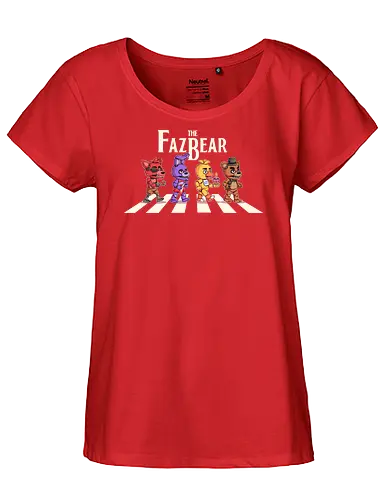 The Fazbear - fnaf, Five Nights at Freddys, Freddy, animatronic, chica, games, horror, movie, cute, abbey road, foxy - Fairtrade Girl Shirt