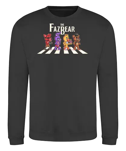 The Fazbear - fnaf, Five Nights at Freddys, Freddy, animatronic, chica, games, horror, movie, cute, abbey road, foxy - Sweatshirt