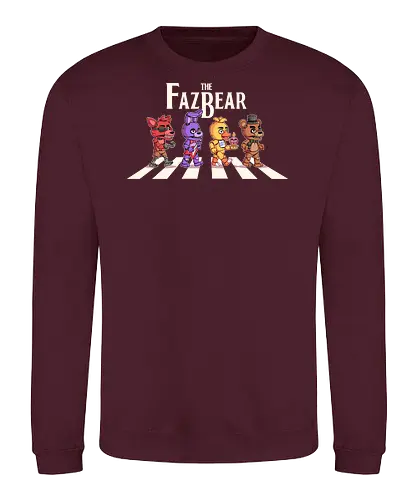 The Fazbear - fnaf, Five Nights at Freddys, Freddy, animatronic, chica, games, horror, movie, cute, abbey road, foxy - Sweatshirt