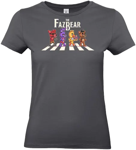 The Fazbear - fnaf, Five Nights at Freddys, Freddy, animatronic, chica, games, horror, movie, cute, abbey road, foxy - Standard T-Shirt (Women)