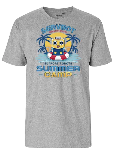 Servbot Summer Camp Vintage - Gaming, servbot, video game, gaming, gamer, survival horror, willamette parkview mall, Horror, biohazard, megaman, arcade, dead, rising, frank, west - Fairtrade T-Shirt