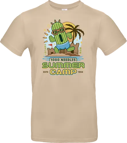 Cactus Summer Camp Vintage - cactilio, Kupo, summer, summer camp, video game, gaming, gamer, final, Kweh, tonberry, tomberi, fantasy - Standard T-Shirt