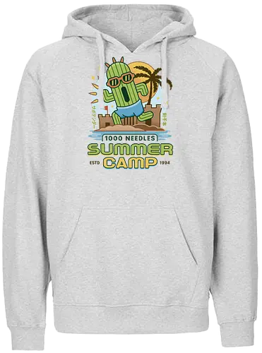 Cactus Summer Camp Vintage - cactilio, Kupo, summer, summer camp, video game, gaming, gamer, final, Kweh, tonberry, tomberi, fantasy - Fairtrade Hoodie