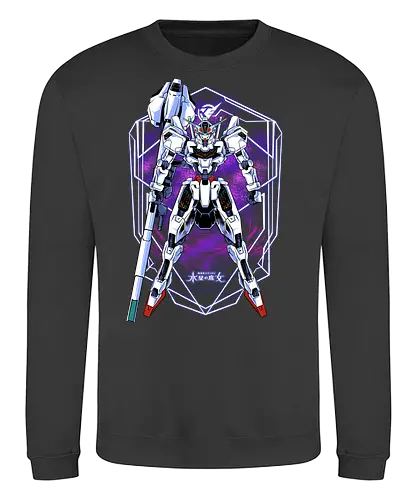 white magician  - anime, manga, gundam, calibarn, battlespace, battlerobot, gundamcardgame, witch, mobilesuit, gunpla - Sweatshirt