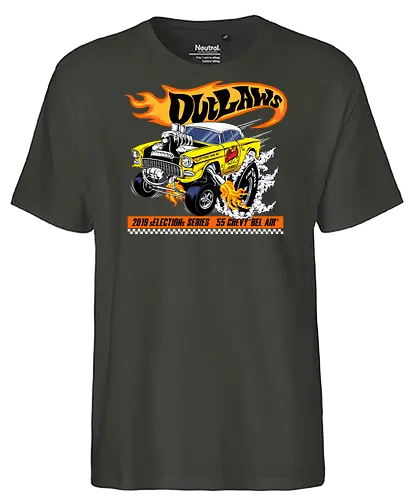 yellow speed  - wheels, vintagecar, carshow, classiccar, musclecar, authentic, otomotive, racing, speed - Fairtrade T-Shirt