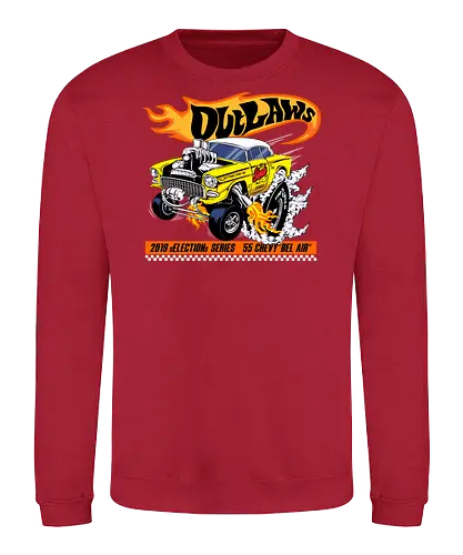 yellow speed  - wheels, vintagecar, carshow, classiccar, musclecar, authentic, otomotive, racing, speed - Sweatshirt