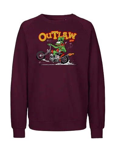 monster riding chopper - wheels, riding, rideforlive, rideordie, monster, ratfink, authentic, otomotive, racing, speed - Fairtrade Sweatshirt