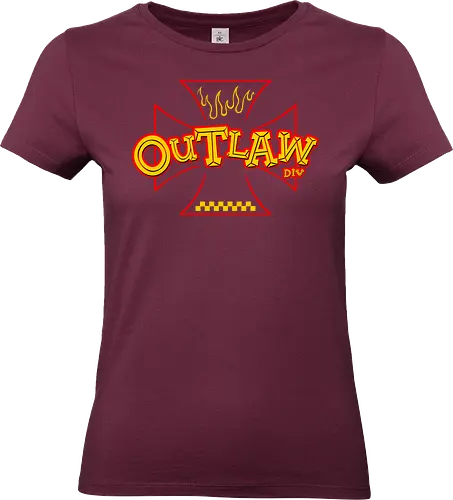 the outlaw - wheels, riding, rideforlive, rideordie, monster, ratfink, authentic, otomotive, racing, speed - Standard T-Shirt (Women)