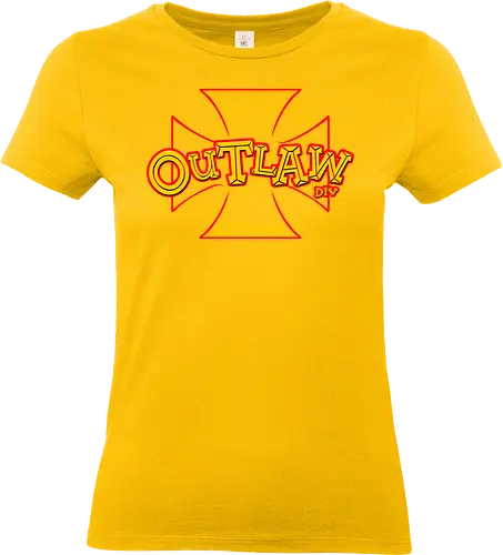 the outlaw - wheels, riding, rideforlive, rideordie, monster, ratfink, authentic, otomotive, racing, speed - Standard T-Shirt (Women)