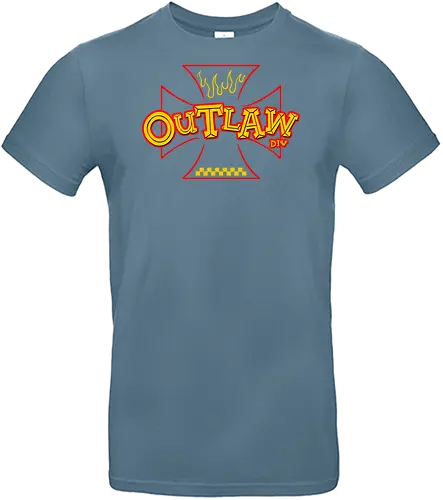 the outlaw - wheels, riding, rideforlive, rideordie, monster, ratfink, authentic, otomotive, racing, speed - Standard T-Shirt