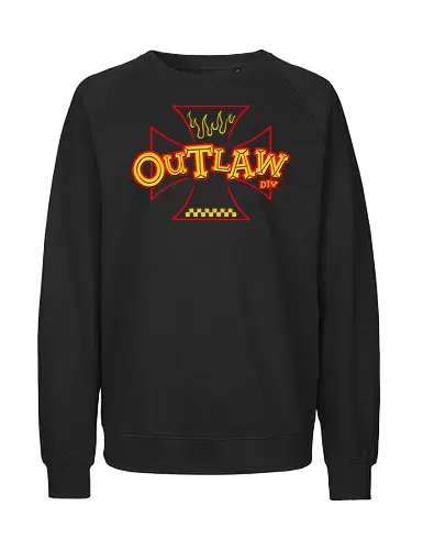 the outlaw - wheels, riding, rideforlive, rideordie, monster, ratfink, authentic, otomotive, racing, speed - Fairtrade Sweatshirt