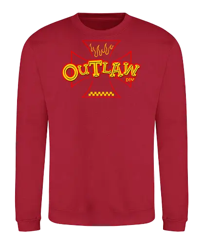 the outlaw - wheels, riding, rideforlive, rideordie, monster, ratfink, authentic, otomotive, racing, speed - Sweatshirt