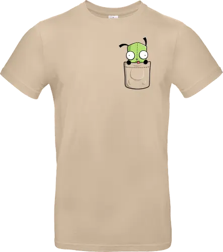 Grüner Roboter Taschenfreund - Cartoon Kunst